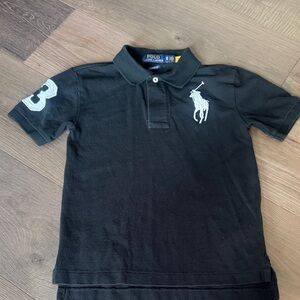 Polo by Ralph Lauren Kids Polo Shirt in Black with White Logo
